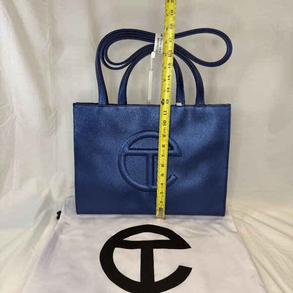 Telfar, Cobalt (Metallic Blue) Medium Shopping Bag, NWT - Picture 6 of 11